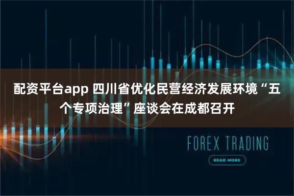 配资平台app 四川省优化民营经济发展环境“五个专项治理”座谈会在成都召开